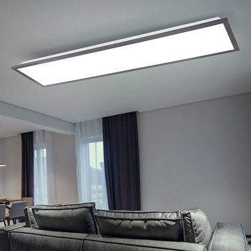 Globo LED Deckenleuchte, LED-Leuchtmittel fest verbaut, Warmweiß, LED Deckenleuchte Deckenpanel Designleuchte Backlight L 80 cm