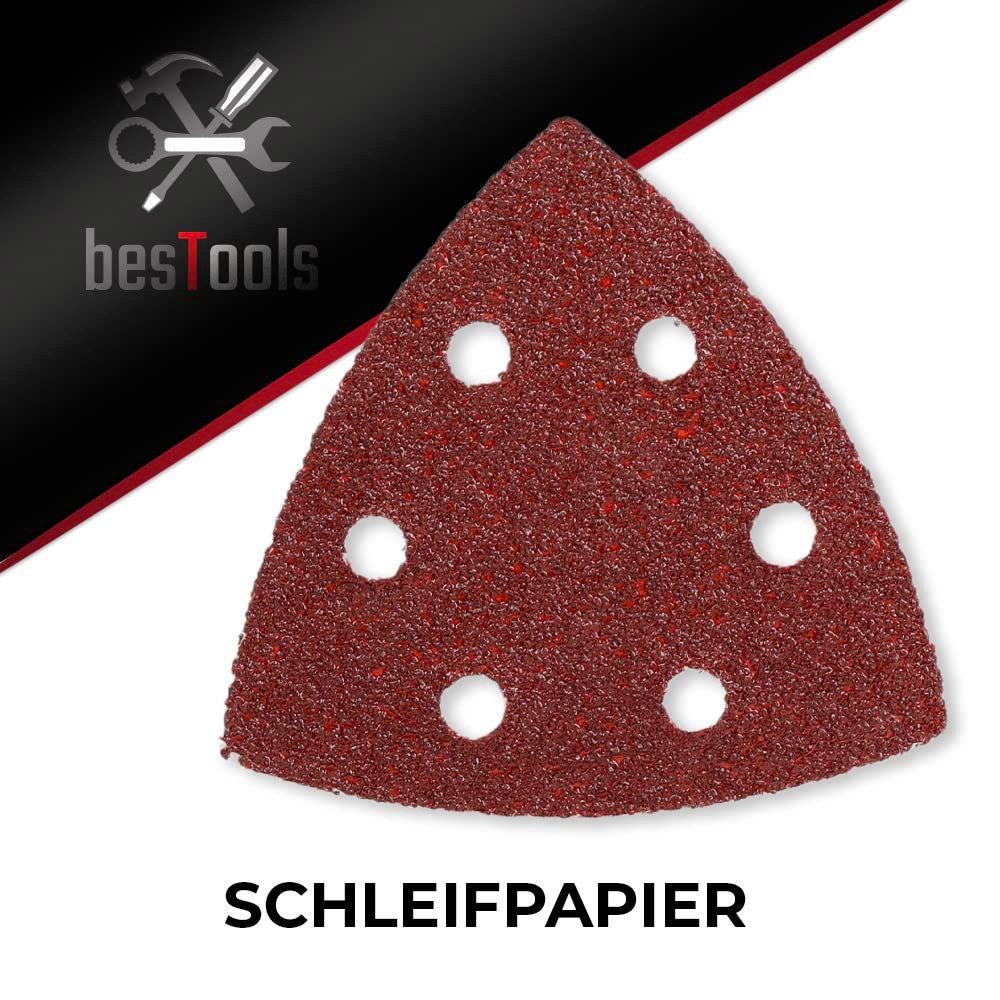 bestTools Schleifpapier Set Schleifpapier Triangular Körnung 40-240 für, Verschiedene Körnungen für präzises Schleifen von Holz & mehr