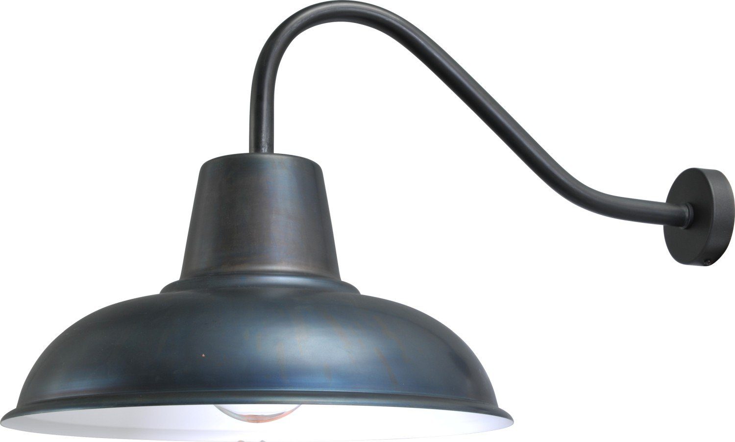 Licht-Erlebnisse Wandleuchte DI PANNA, ohne Leuchtmittel, Wandlampe Grau Schwarz E27 Ø 48,5 cm Metall Industrie Design