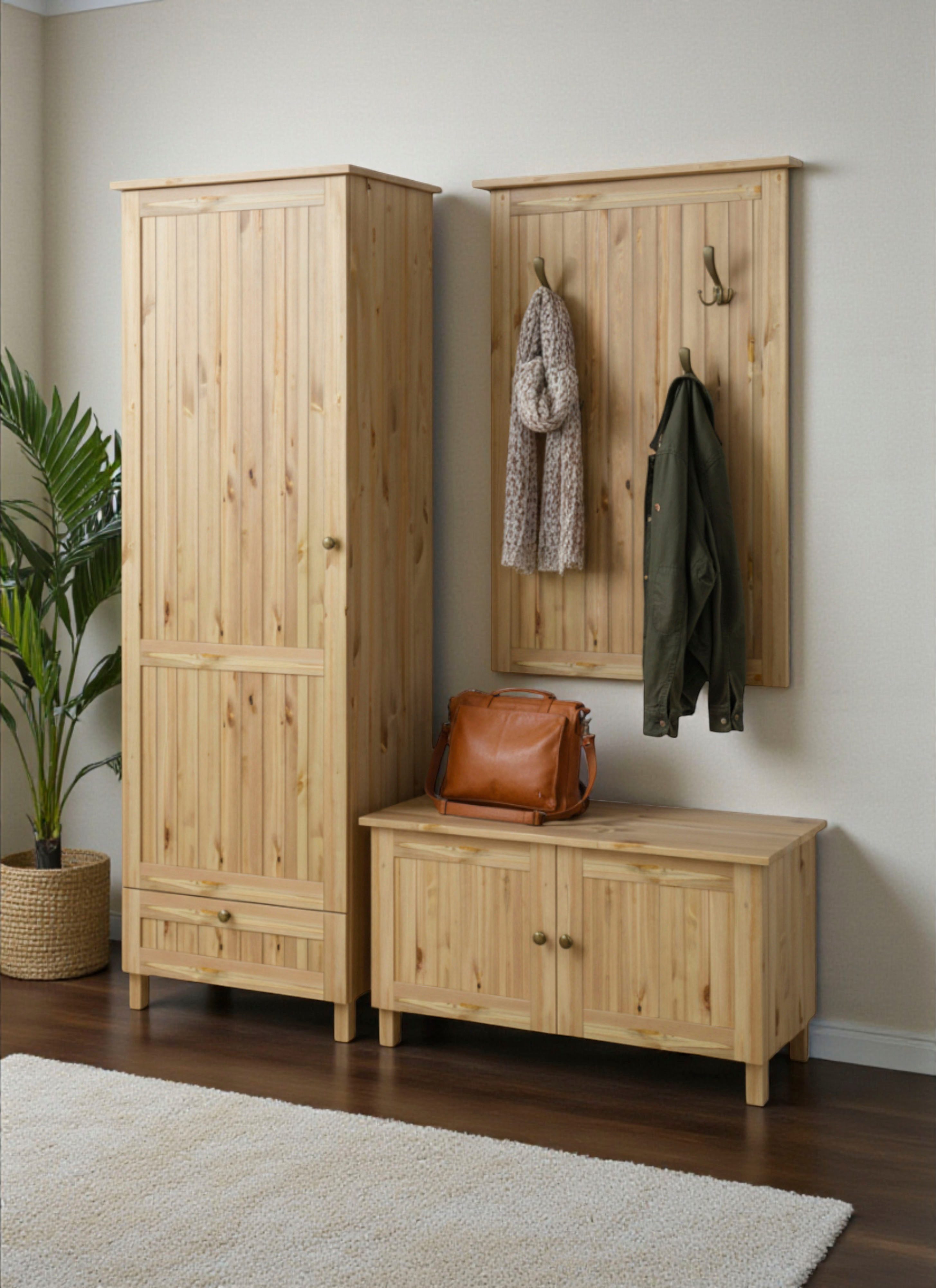OTTO home Garderobenschrank Juventus (1-St) aus massiver Kiefer, Breite 67cm, mit Kleiderstange