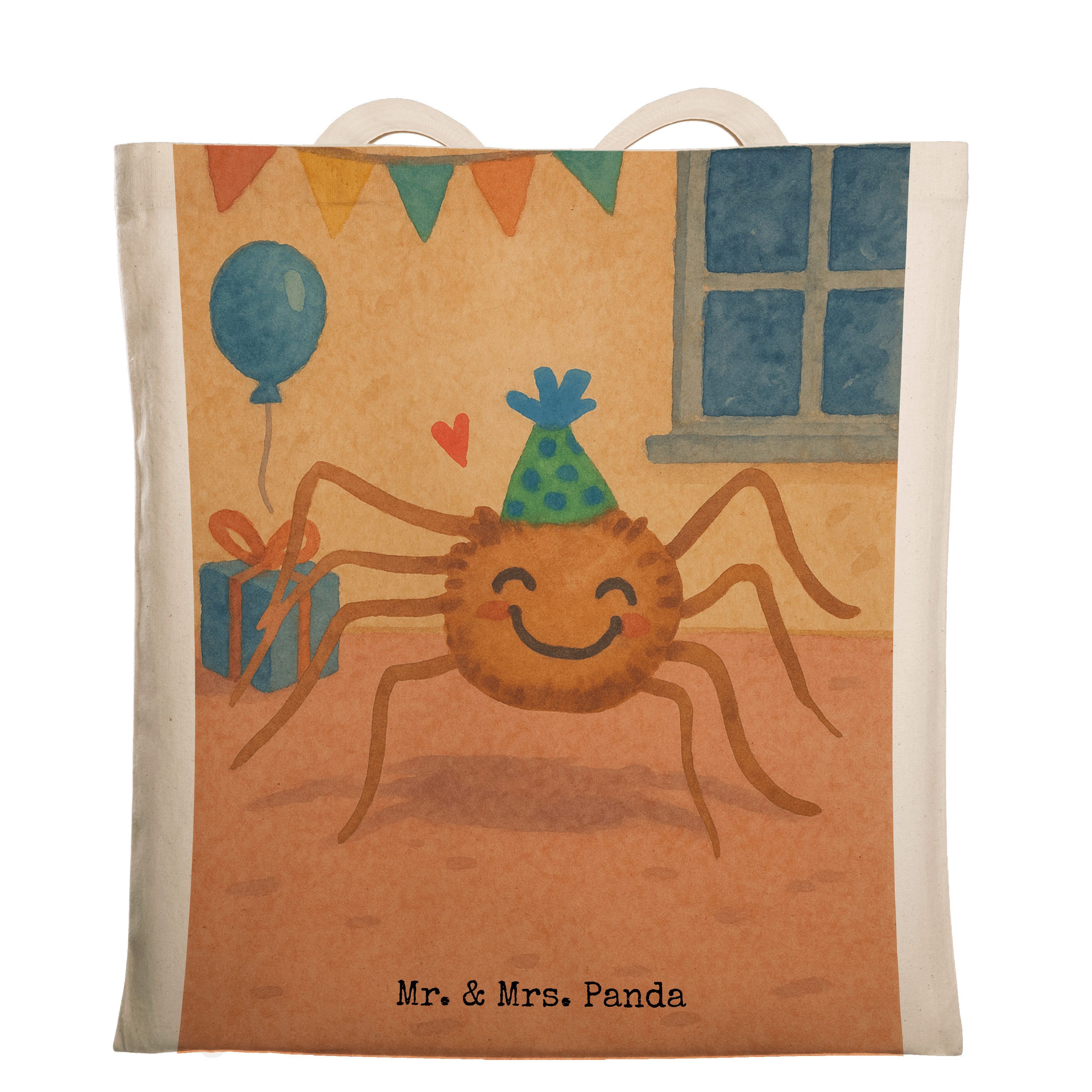 Tragetasche Spinne Agathe Party Design, Tote Bag, Weiß, Motivation, Selbstliebe