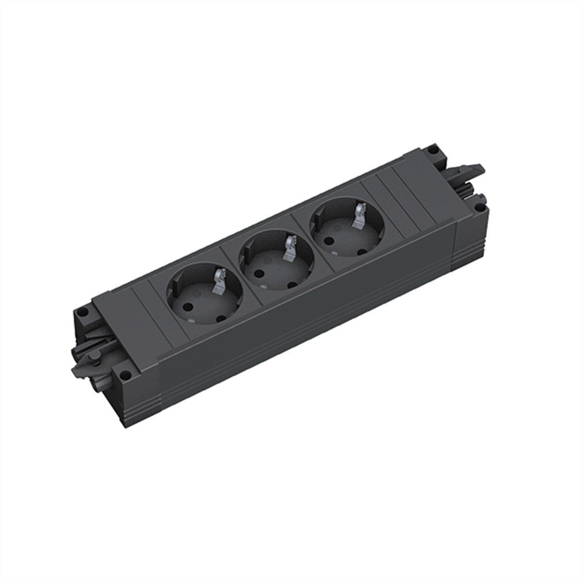 Bachmann STEP BASE 3xCEE7/3 GST18 Einbau-Tischsteckdosenleiste (Kabellänge 0 m), 906.18818