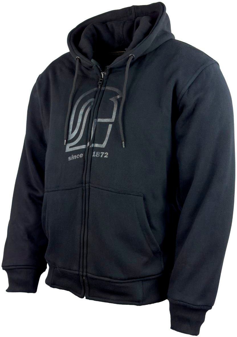 Hoodie Protektoren mit Motorradjacke roleff RO3320 schwarz und Aramid