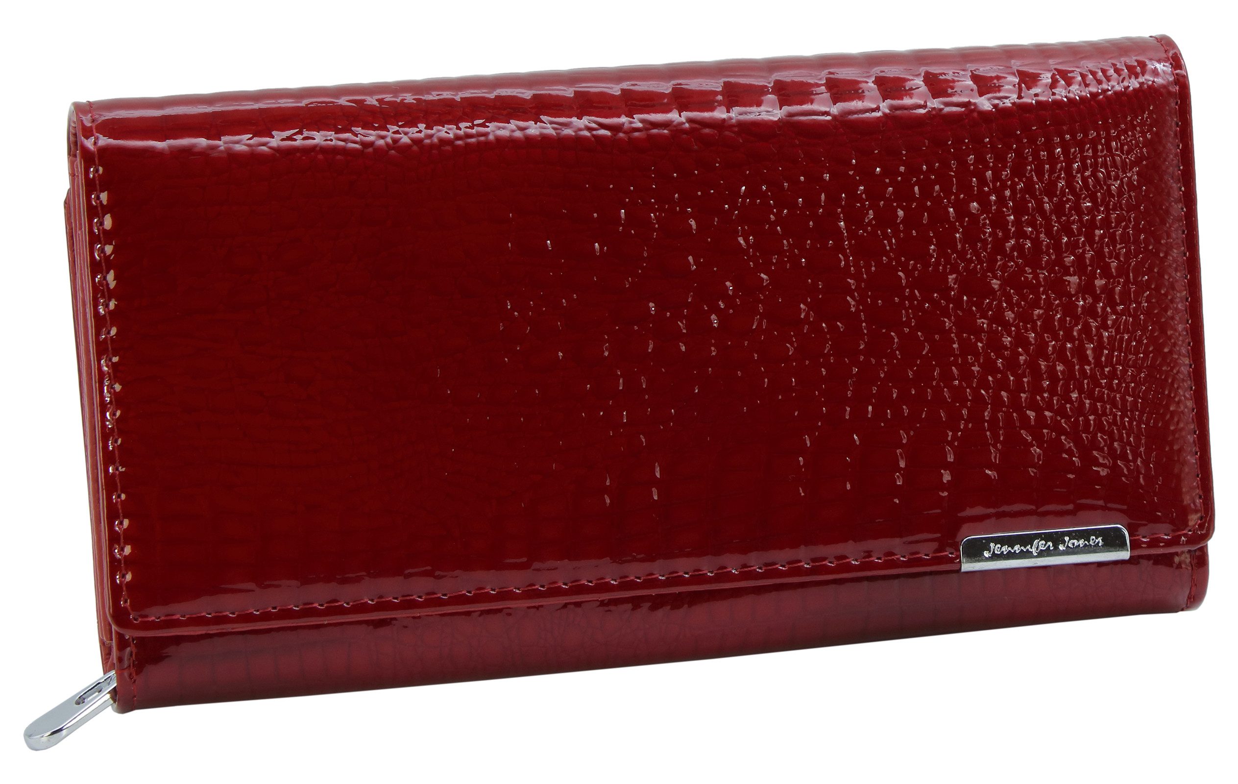 J JONES JENNIFER JONES Geldbörse Leder in Croco-Optik Großes Damen Portmone günstig online kaufen
