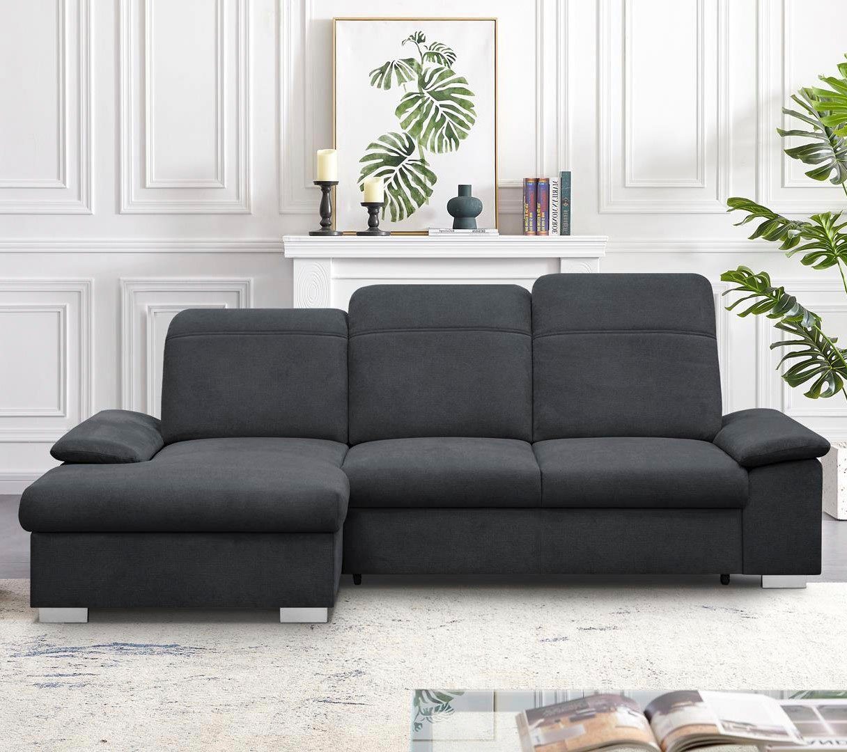 CALIZZA INTERIORS Ecksofa »Moli I«, mit Bettkasten, Schlaffunktion