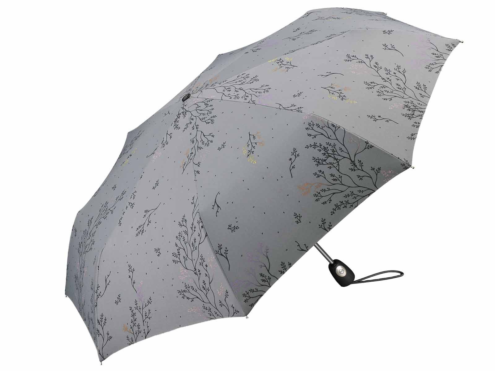 Pierre Cardin Langregenschirm Taschenregenschirm, leicht grau