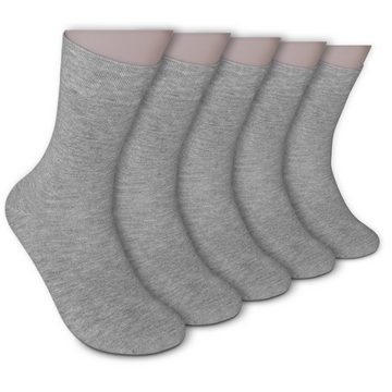 Die Sockenbude Basicsocken CLASSIC (Bund, 5-Paar, ohne drückende Naht) hellgrau
