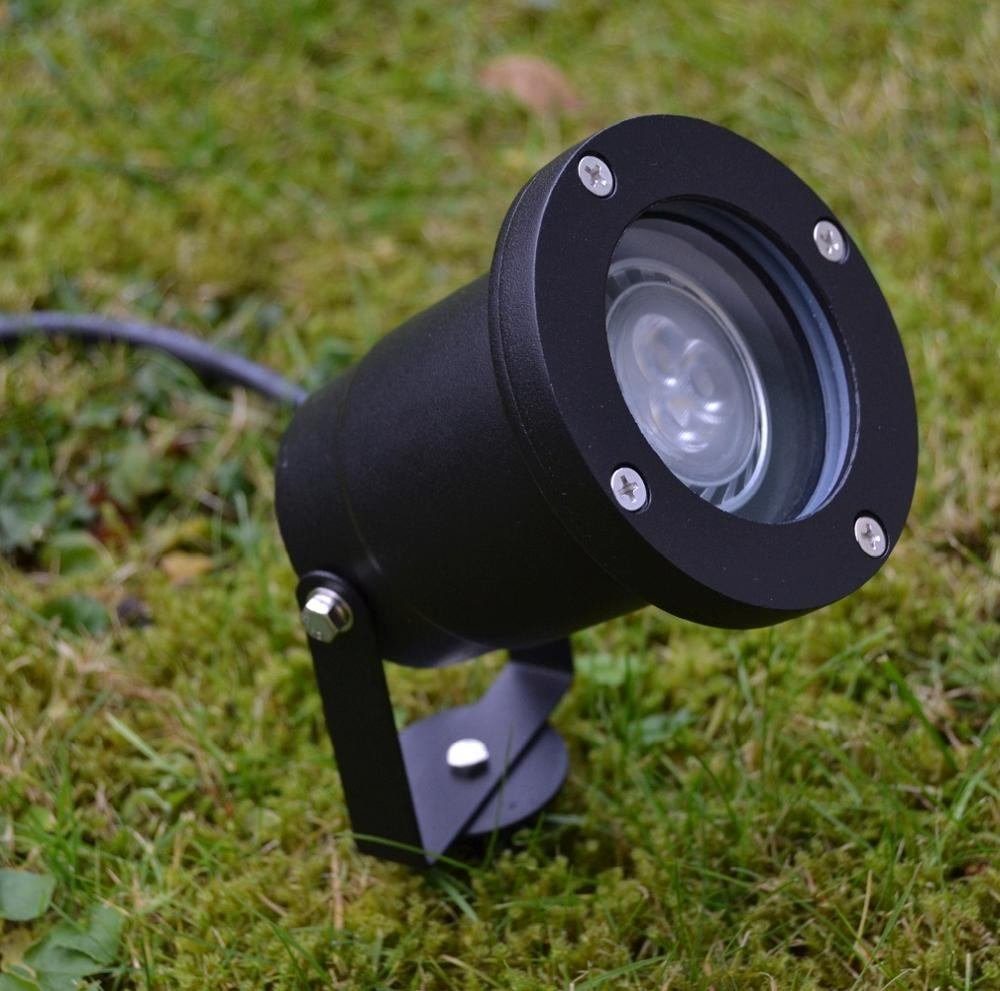 FHS LED Gartenstrahler 25502 LED Gartenstrahler Spot Metallgehäuse GU10