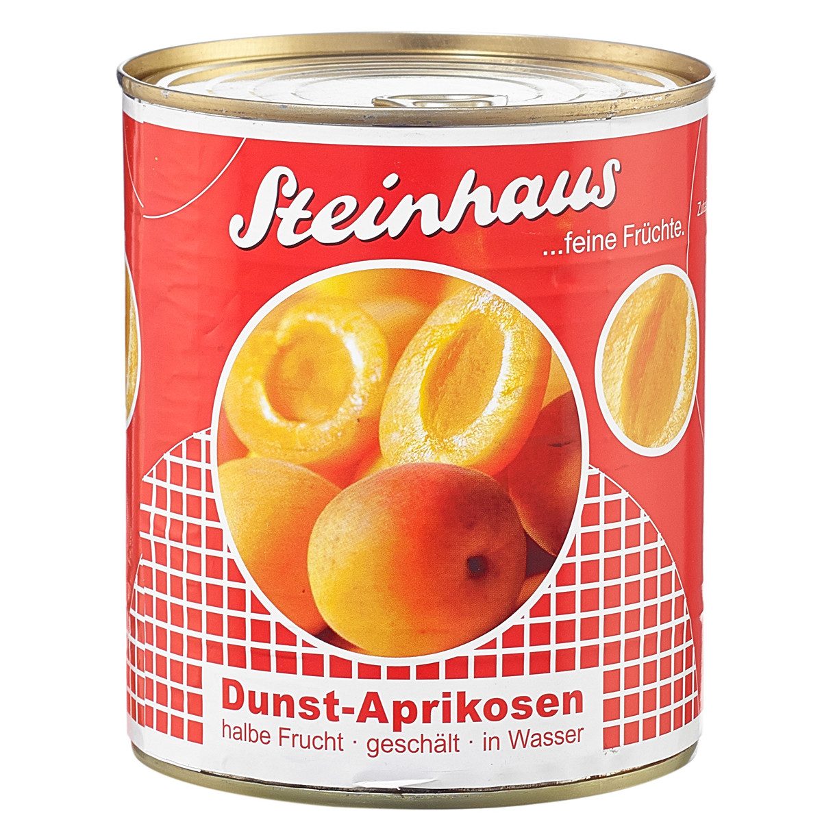 Steinhaus Obstkonserve, Steinhaus Dunst Aprikosen geschält halbe feine milde Frucht 850ml