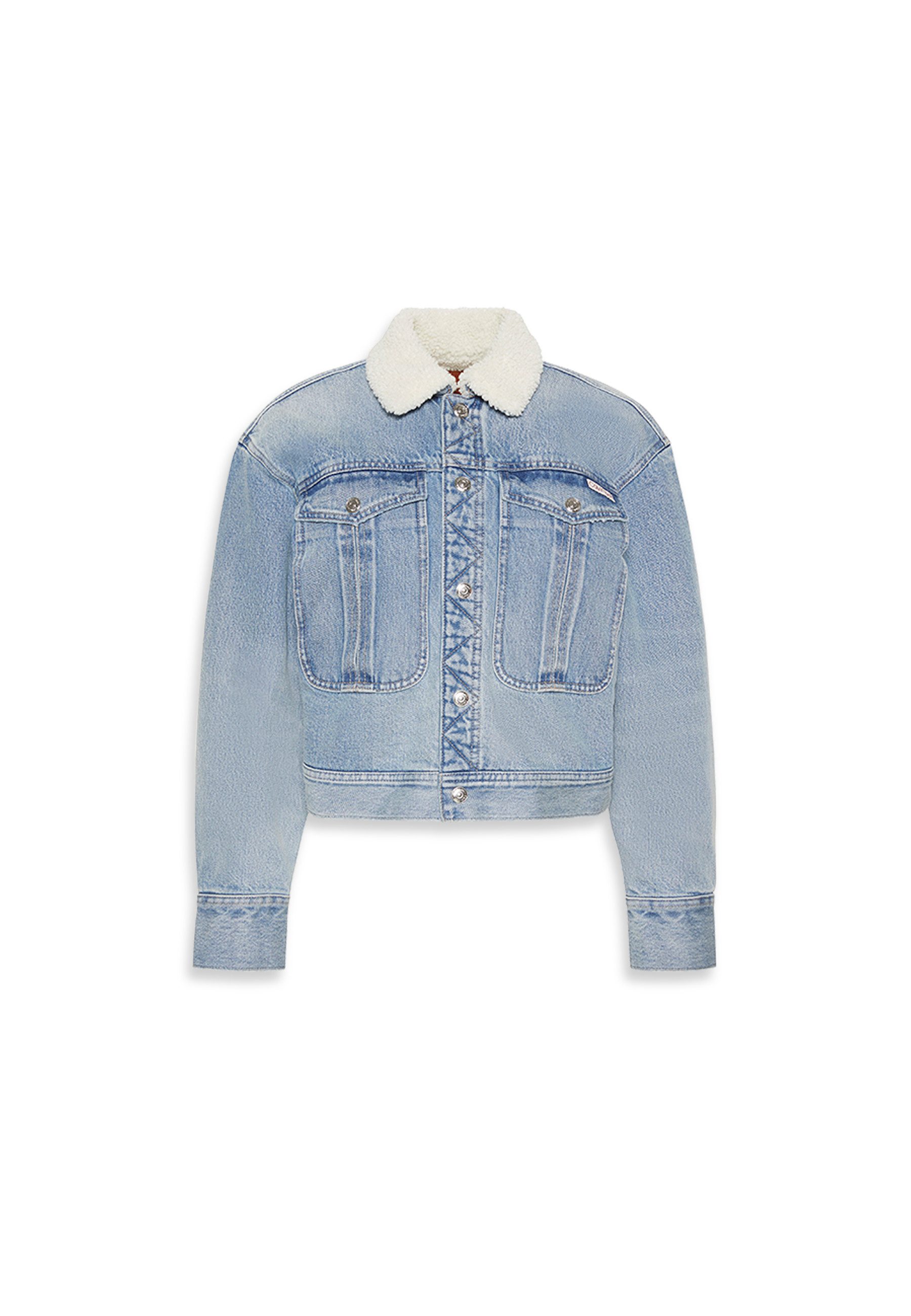 Calvin Klein Jeans Jeansjacke SHERPA WOOL DENIM JACKET Mit Rundhalsausschnitt, regular fit