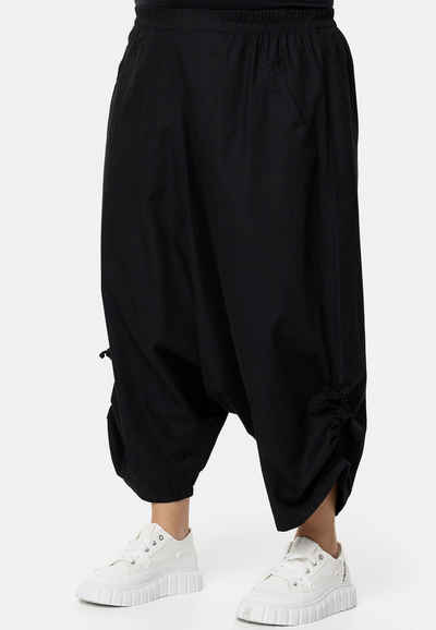 Kekoo Haremshose Weite Hose in Denim Look aus 100% Baumwolle