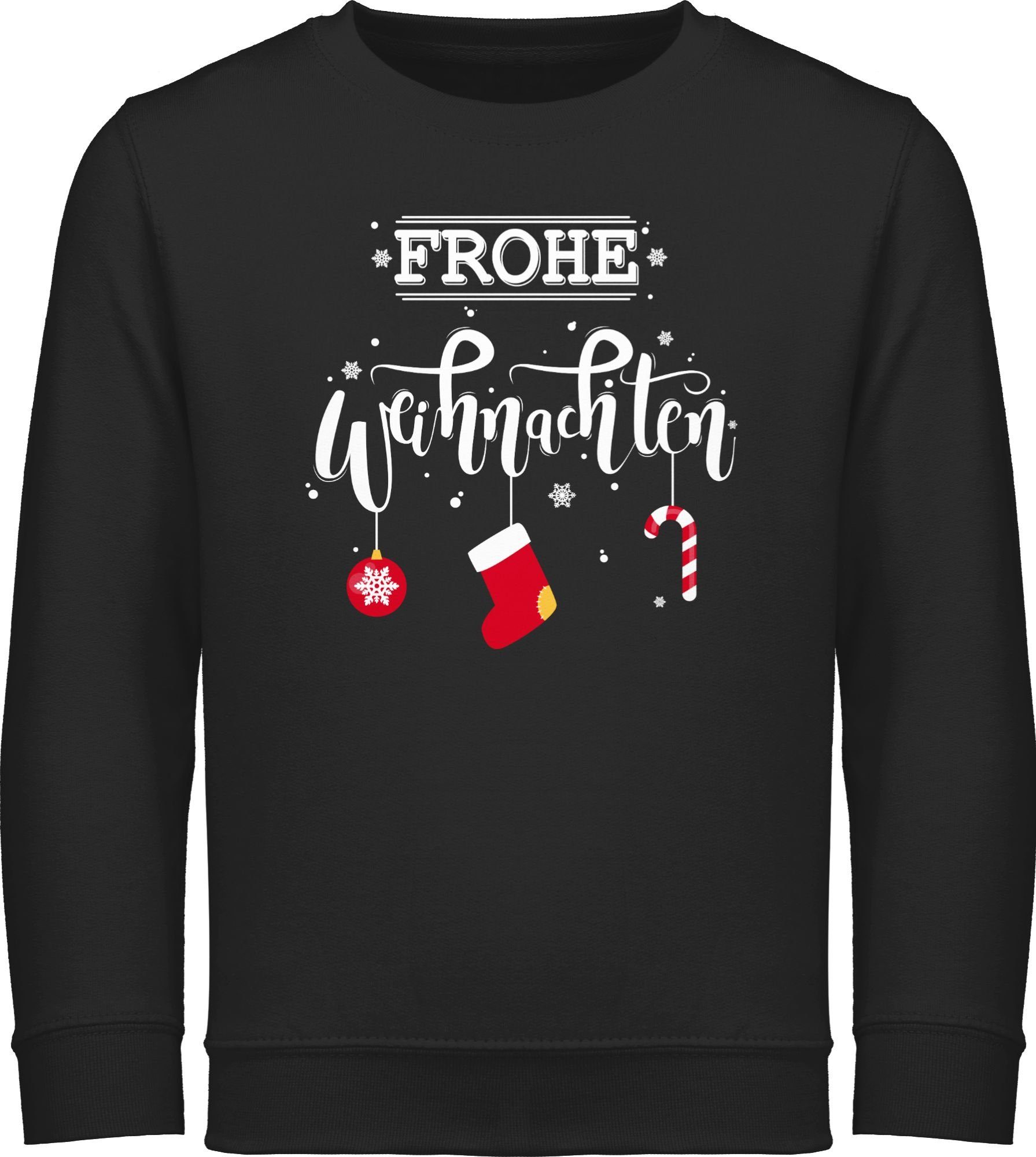Frohe Sweatshirt Weihnachten Weihnachten Shirtracer Schwarz 2