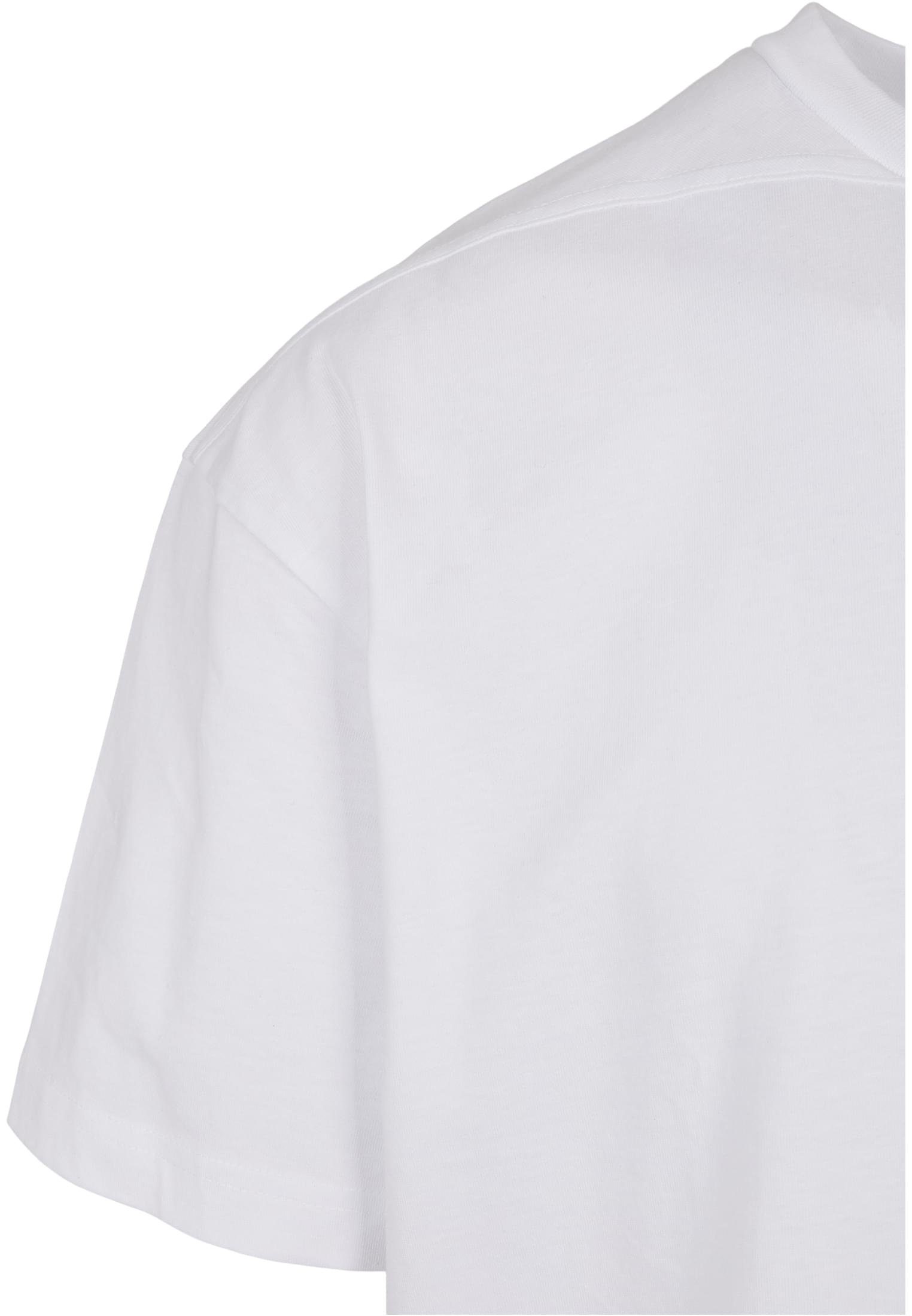 URBAN CLASSICS Tee Herren Curved white (1-tlg) Shoulder Recycled Kurzarmshirt