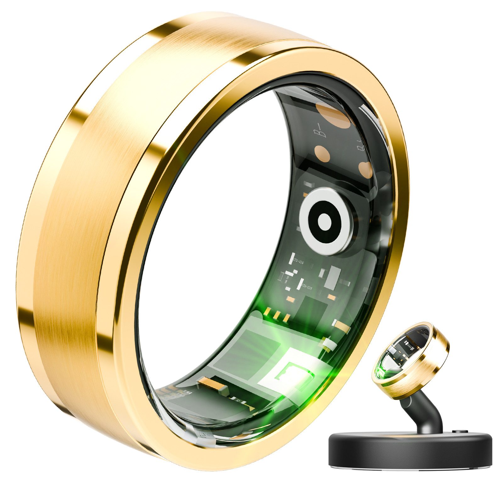 Rayofi Smart Ring für Herren Damen, 2024 Neuer Gesundheits Tracker Smart Ring Smartwatch (SmartRing mit Ladestation mit Herzfrequenz/SpO2/Blutdruck/Schlaftracker. cm) IP68 Wasserdichter Fitness Tracker Sportring mit mehrere Sportmodi., Schlaf Ring mit Familien-Community-Funktion, für iOS 6.0+ und Android 11+.