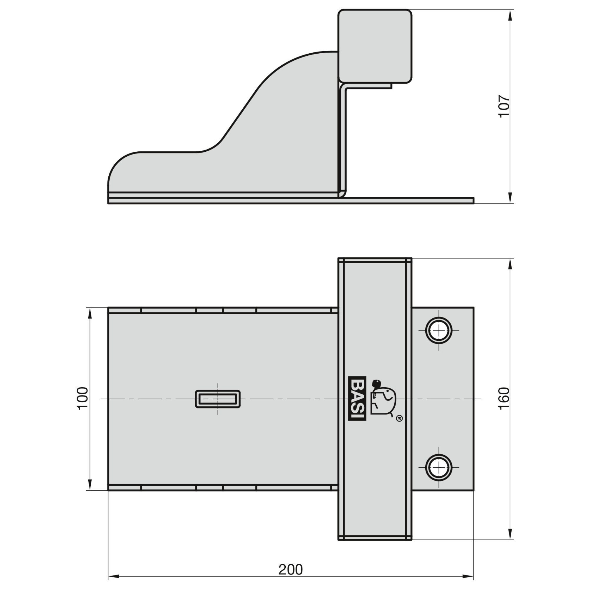 BASI Wandanker Tor-Zusatzsicherung (Spar-Set), für Tore/Garage, individuell einsetzbar, inkl. 6 Bodenanker, Stahl