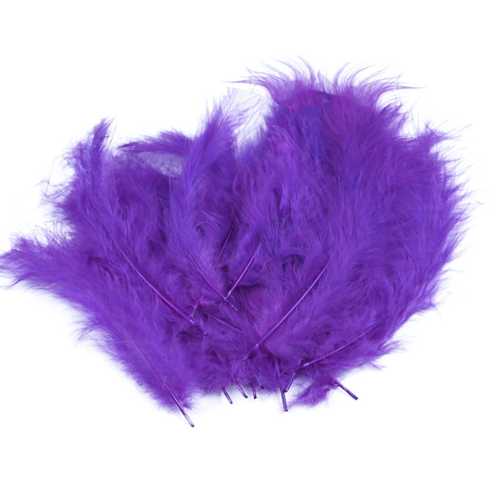 maDDma Bastelfedern 10g Flaumfedern verschiedene Farben und Größen, violett