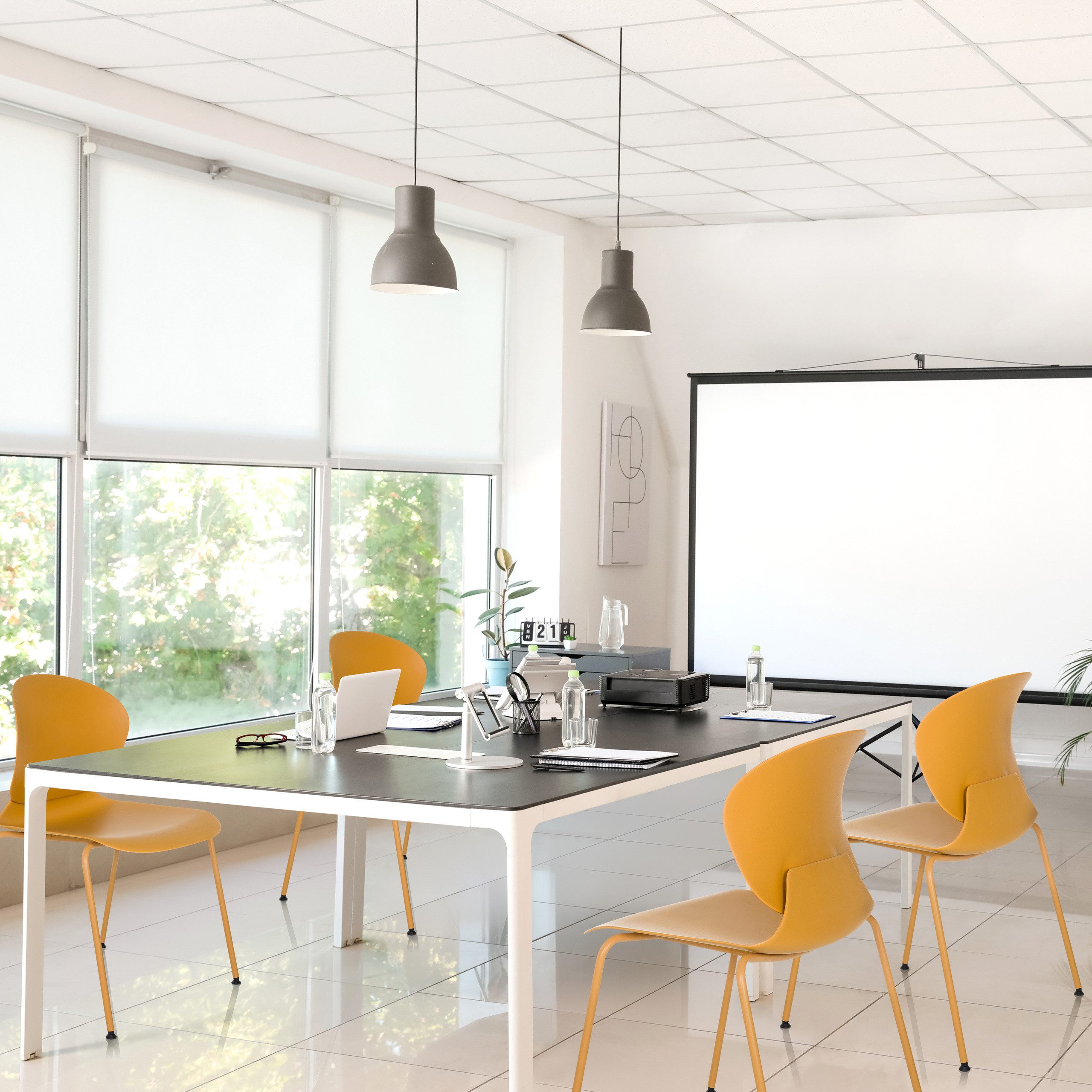 hjh OFFICE 4-Fußstuhl T36 VI Stuhl Kunststoff 1 St., Besucherstuhl Kunststoffstuhl stapelbar, ergonomische Rückenlehne