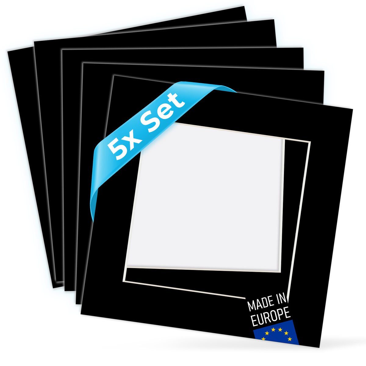 PHOTOLINI Bilderrahmen Passepartouts 5er Set - günstig online kaufen