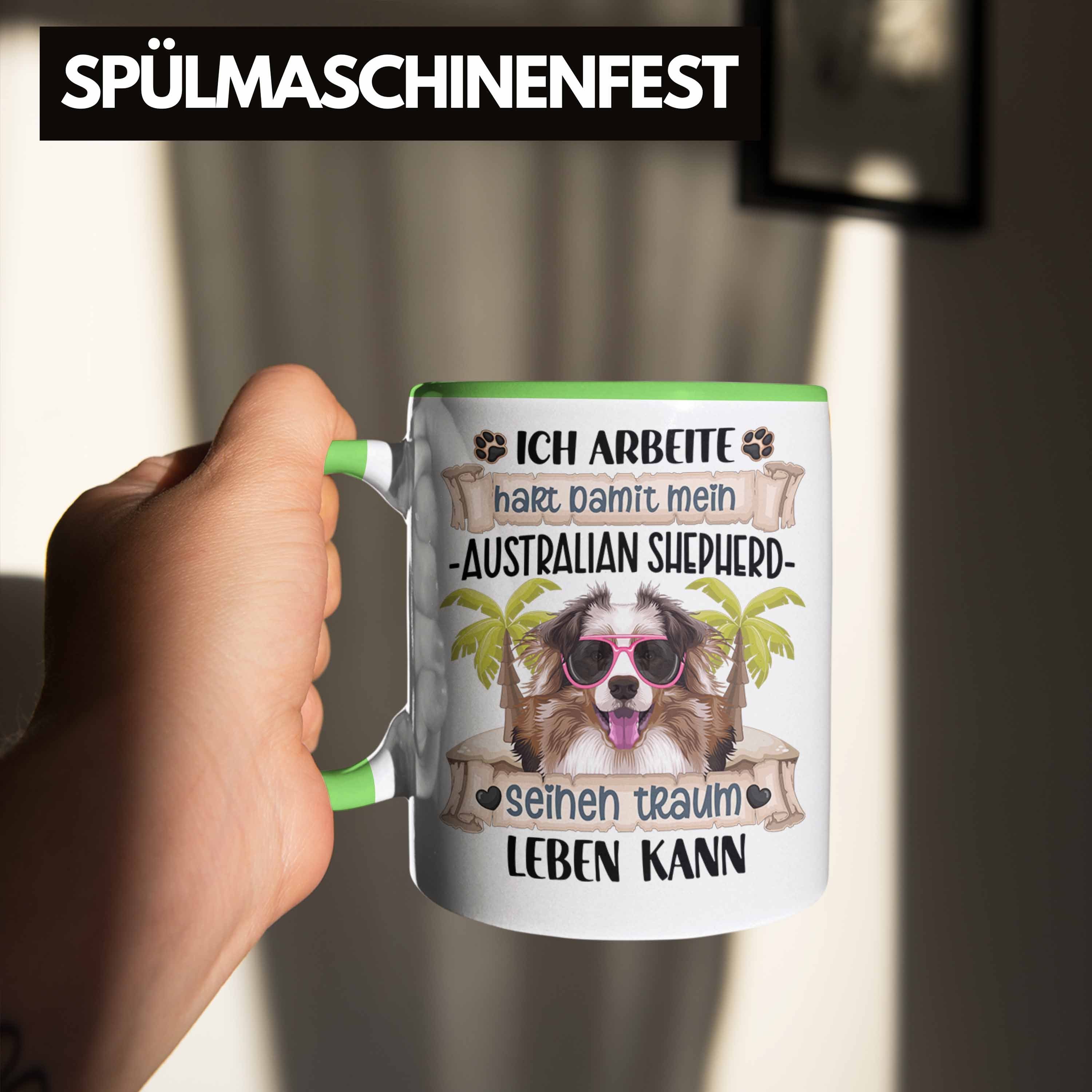 Tasse Australian Tasse Spruch Lustiger Besitzer Australian Trendation Shepherd Geschenk Grün