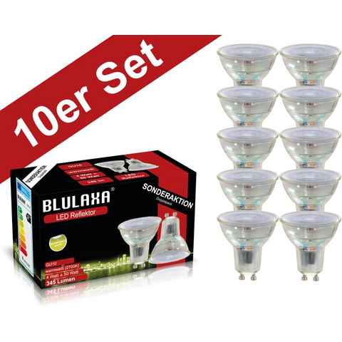BLULAXA LED-Leuchtmittel Retro Multi, GU10, 10 St., Warmweiß, 10er-Set, Promotion-Pack Strahler
