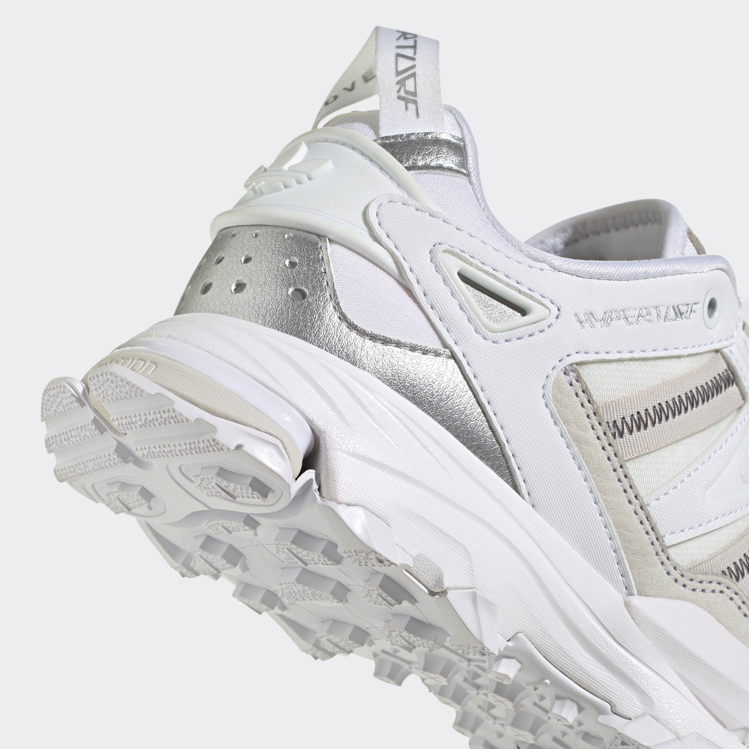 adidas Originals Grey One / / Silver HYPERTURF Sneaker Metallic Cloud White