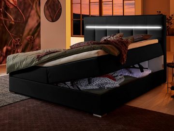 ATLANTIC home collection Boxbett Tessa, mit LED-Beleuchtung und Bettkasten