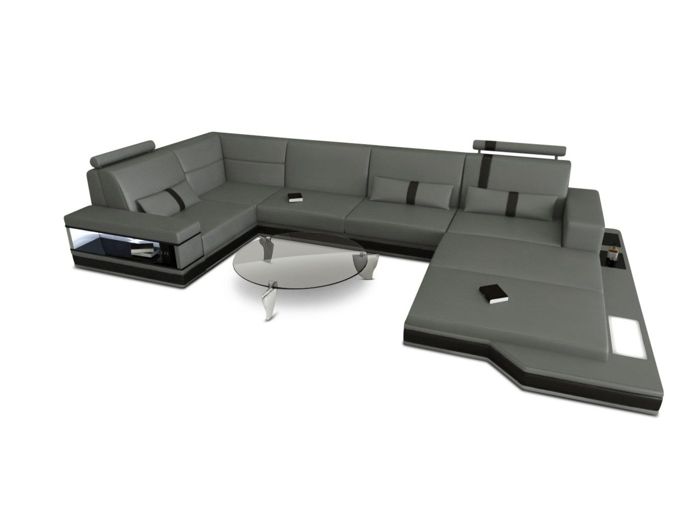 Sofa Dreams Wohnlandschaft Ledersofa Ledercouch Messana günstig online kaufen