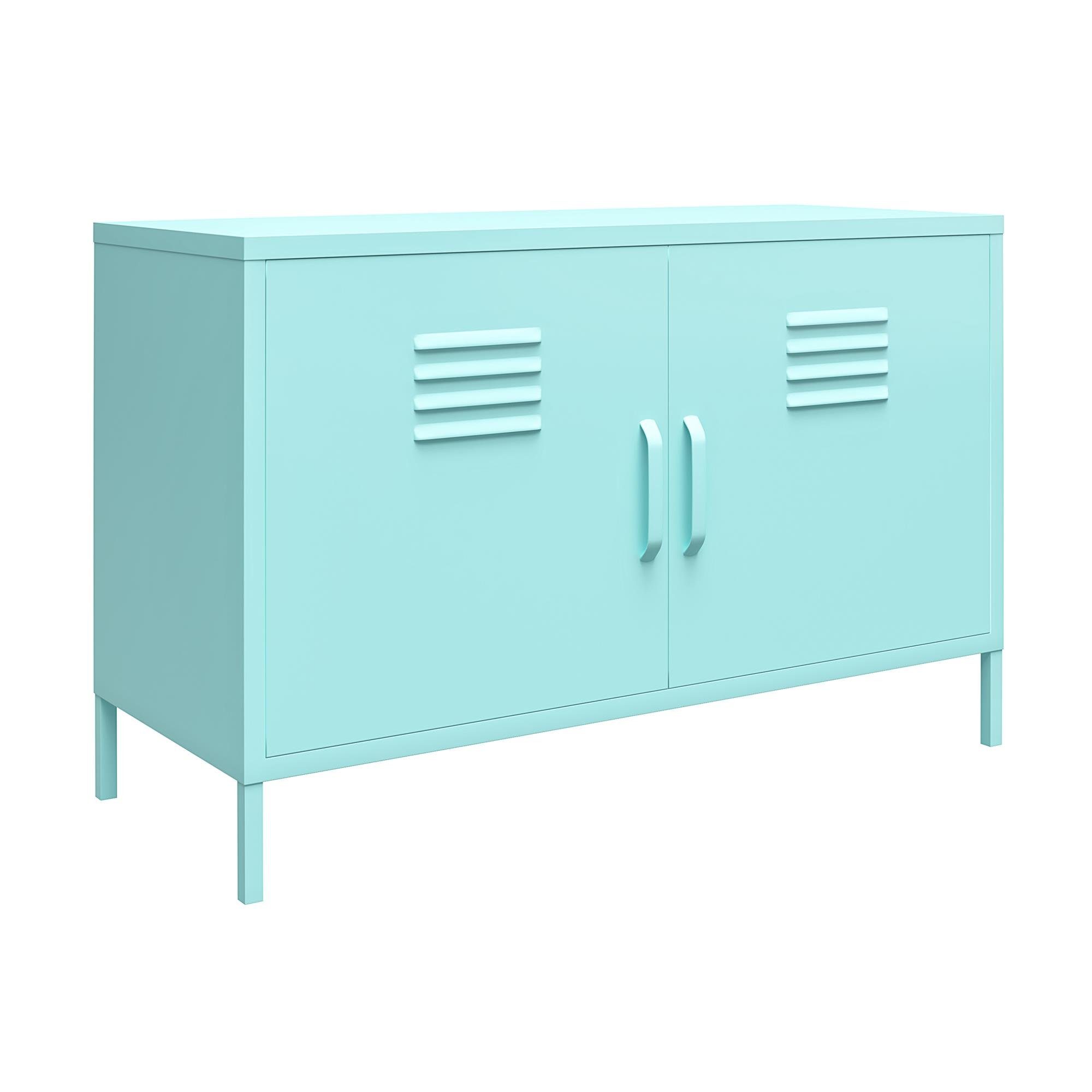 loft24 Sideboard Cache, Spint Schrank, 2 Türen, Metall, Retro Design, Breite 100 cm