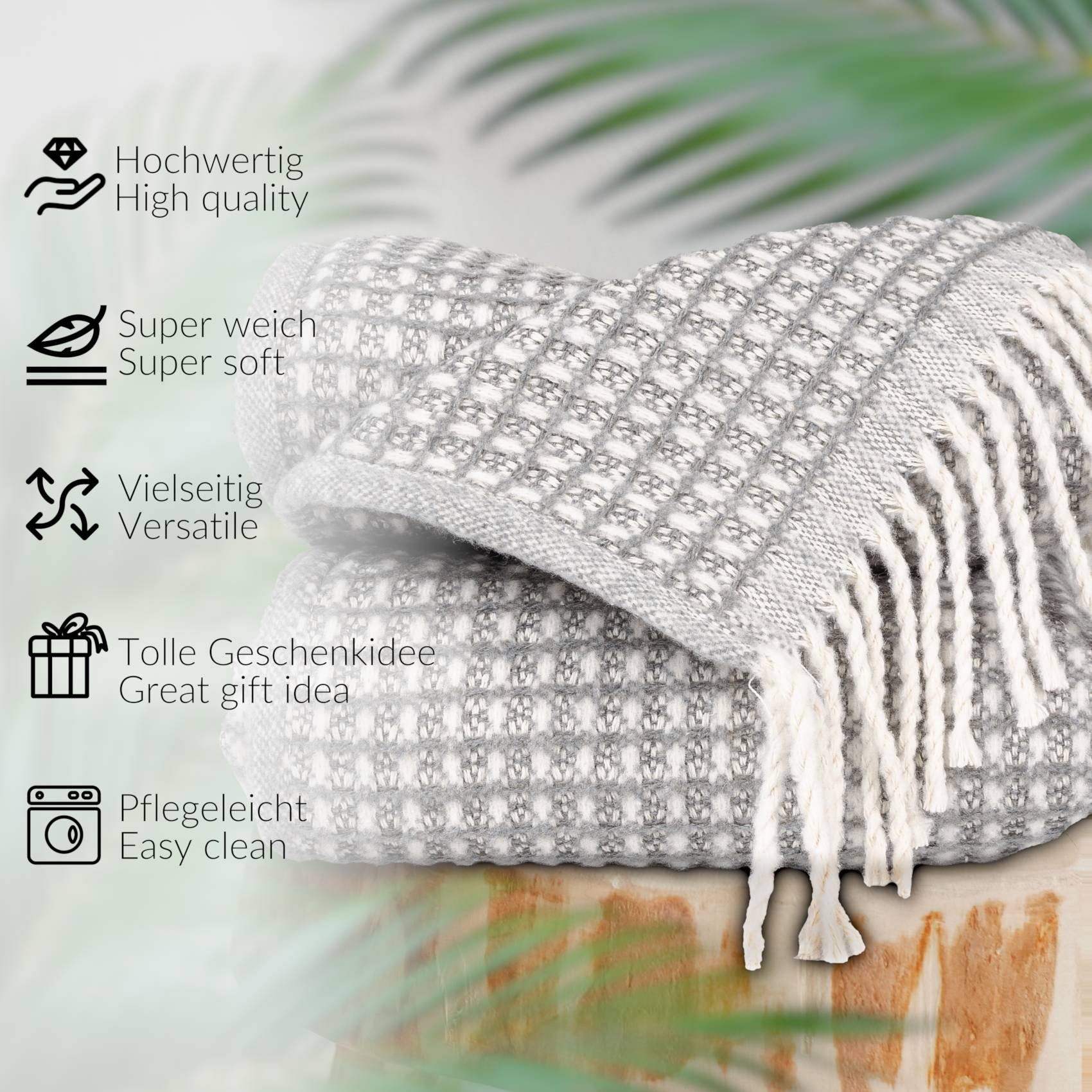 Plaid Beatriz feine Kuscheldecke Reisedecke Tagesdecke Wohndecke, ANRO, Wen günstig online kaufen