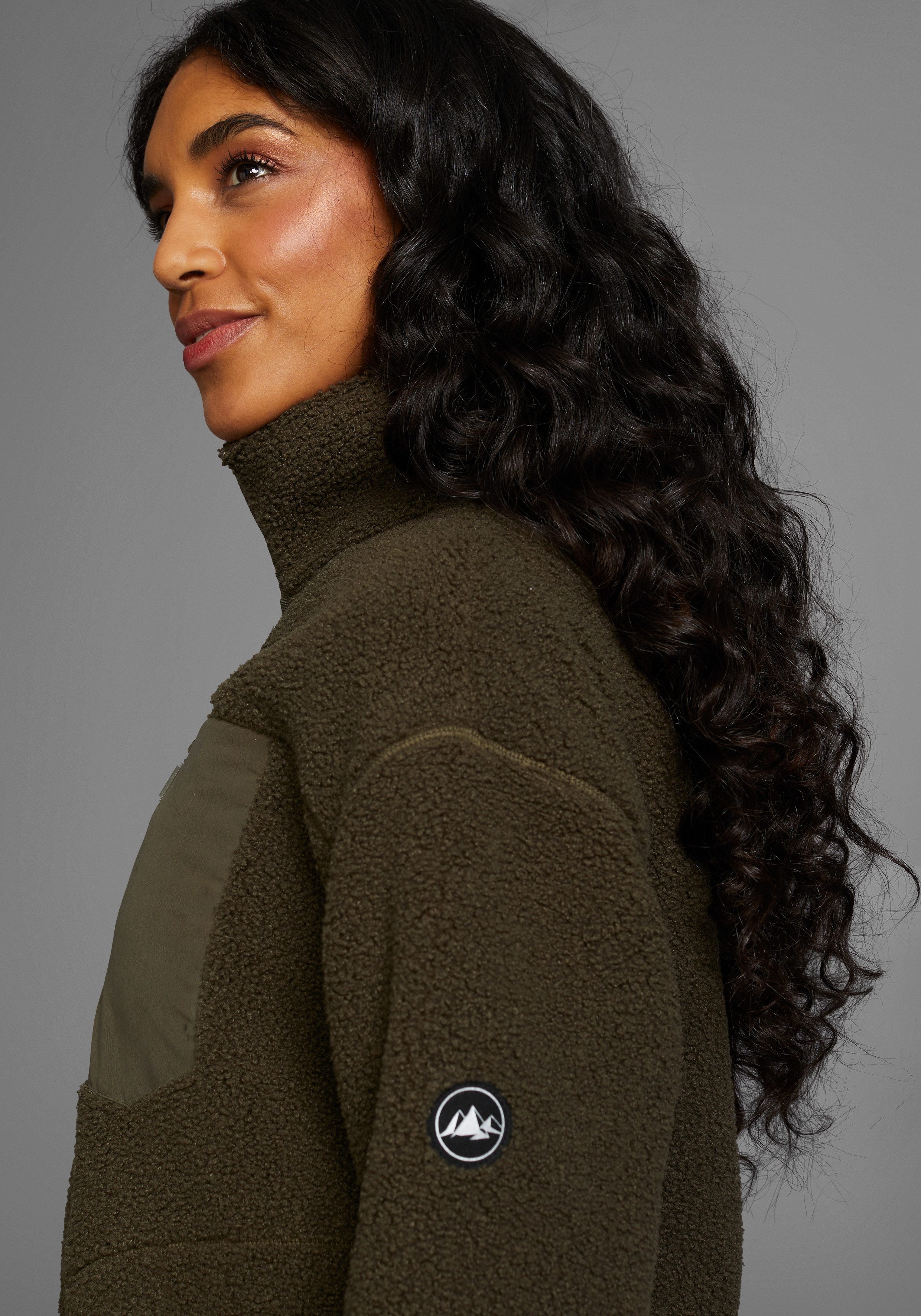 Polarino Fleecejacke Teddy Fleece Jacke, Oversize