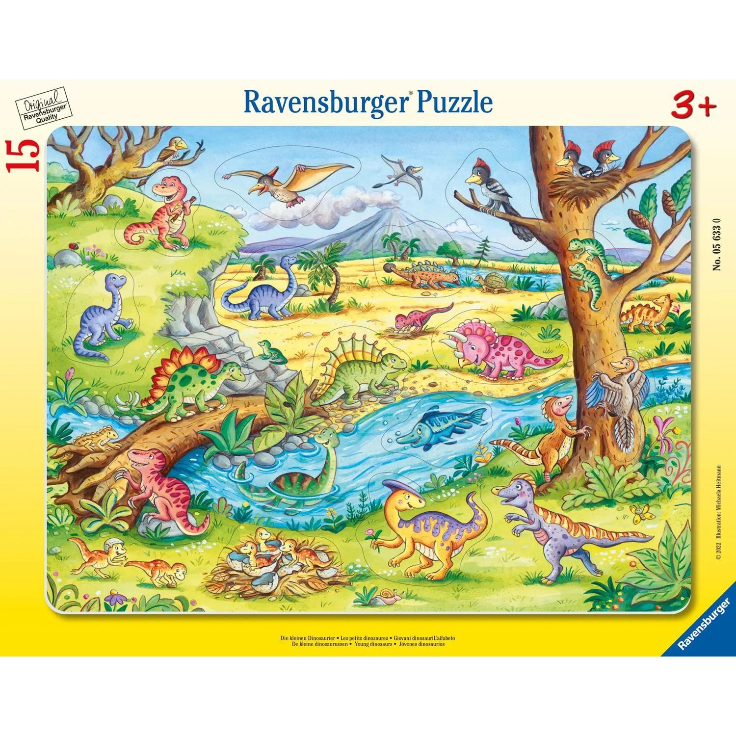 Ravensburger Puzzle Ravensburger Kinderpuzzle - Die kleinen Dinosaurier - 8-17 Teile..., 17 Puzzleteile