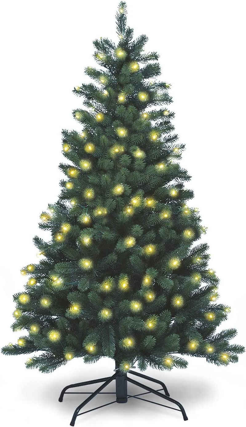 SCHAUMEX Künstlicher Weihnachtsbaum Christbaum 85cm, 120cm, 150cm, 180cm, 210cm, 240cm, Premium Spritzguss Weihnachtsbaum, Naturgetreu, Schwer entflammbar, Hochwertig