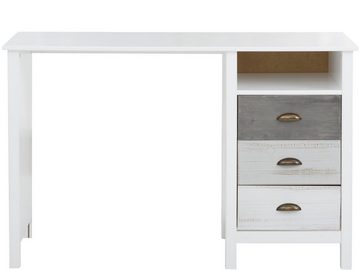 loft24 Schreibtisch Salvatore, aus MDF im Landhausstil, 3 Schubladen mit Metallgriffen, Breite 120 cm