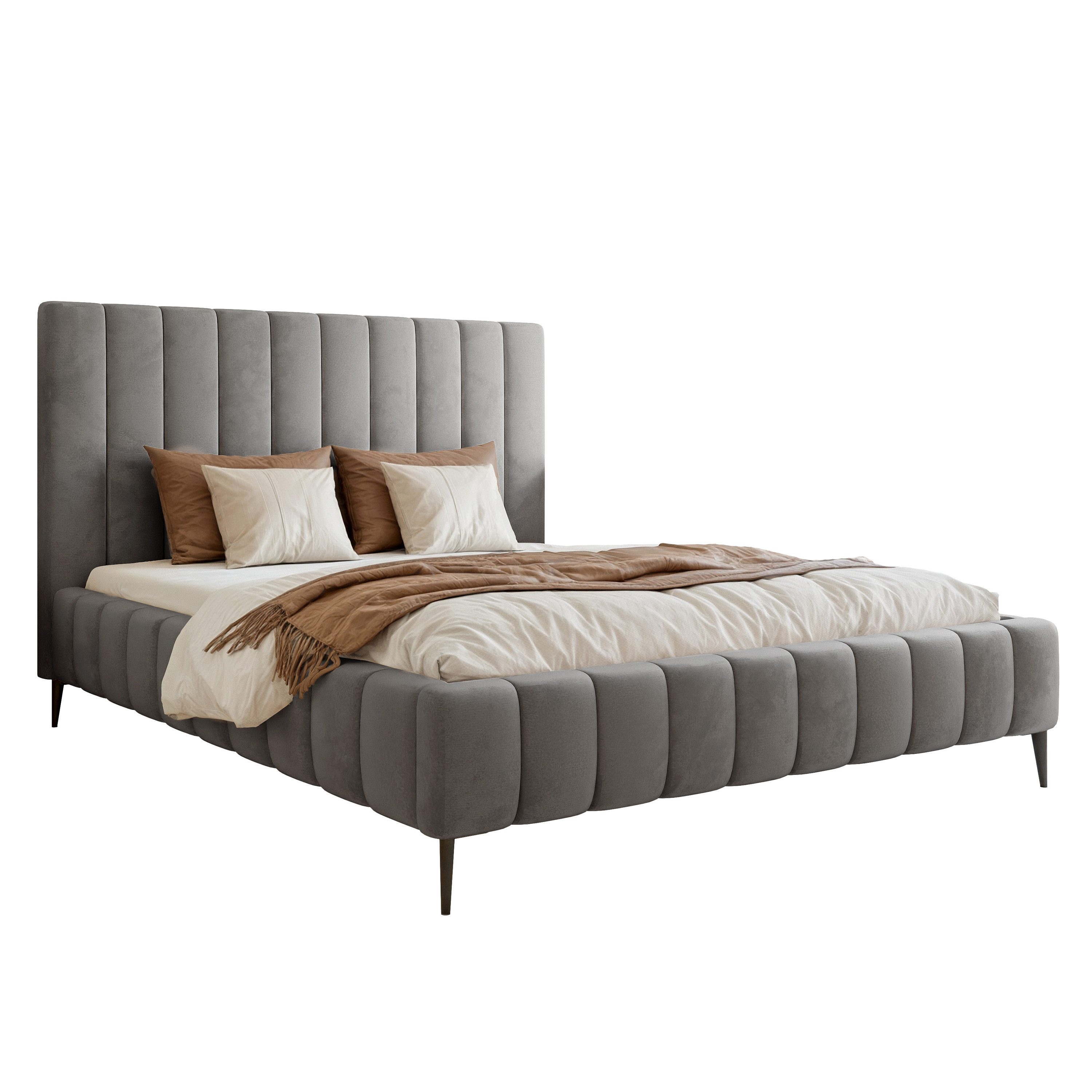 Goldstoff Polsterbett Luxuriöses Bett mit hohem günstig online kaufen