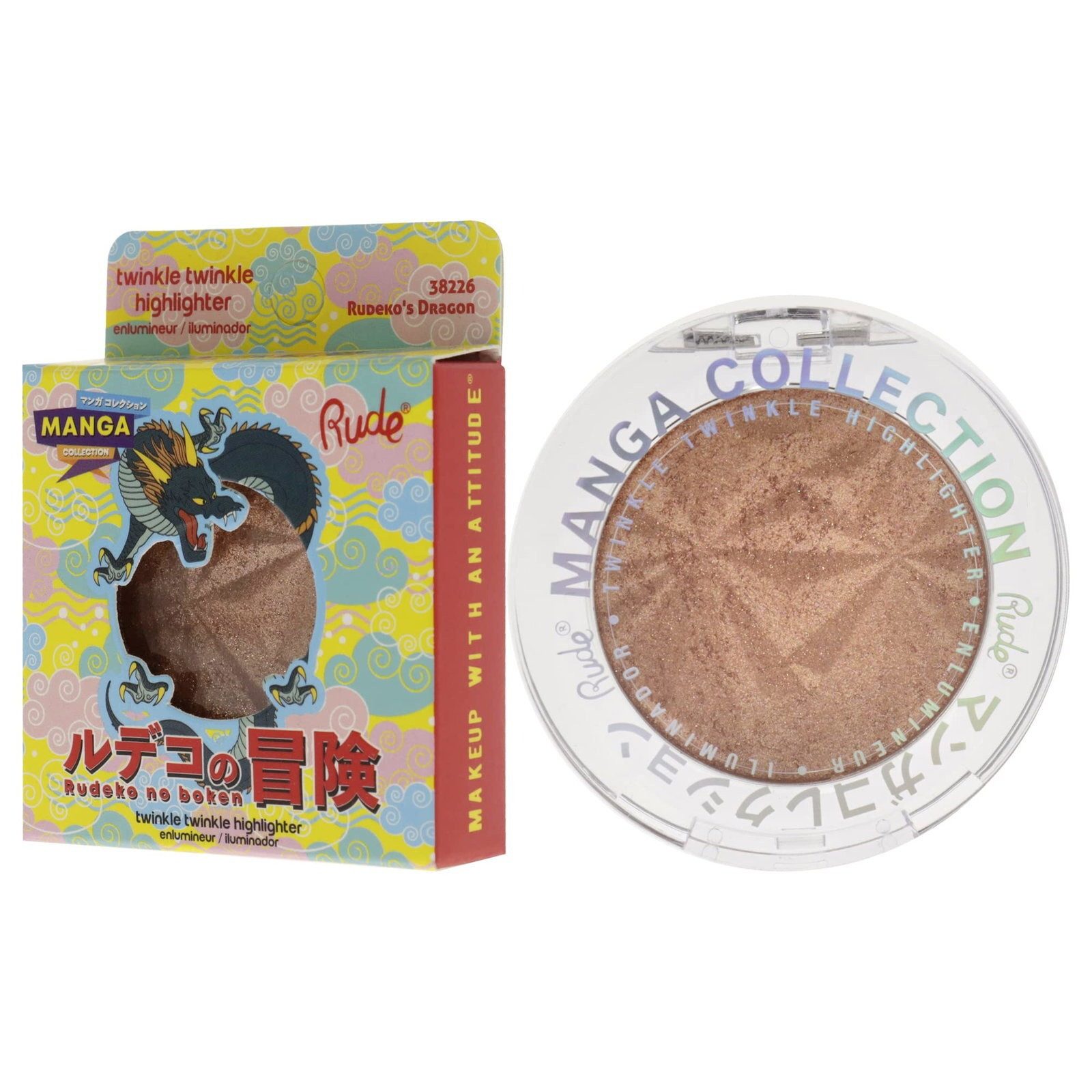RUDE Highlighter Twinkle Twinkle, leuchtende Textmarker-Palette, Rudeko's Dragon