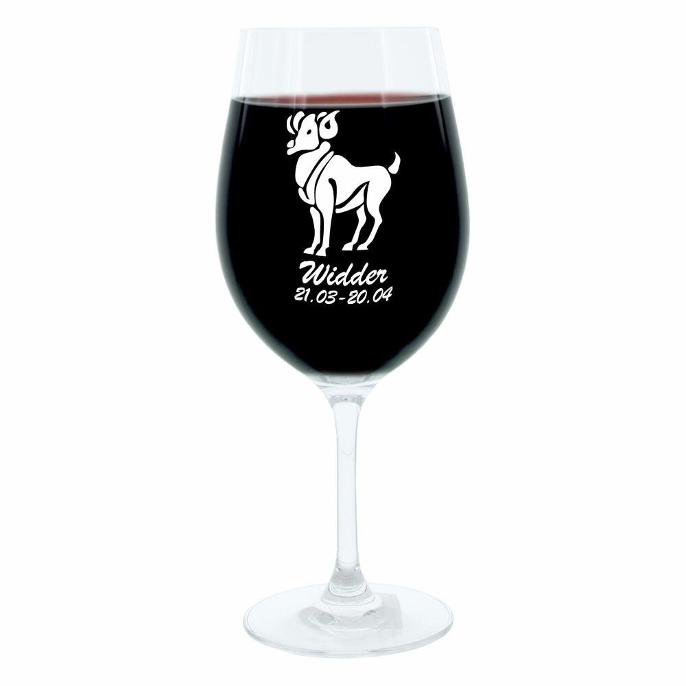 LEONARDO Weinglas Sternzeichen Widder, Glas, lasergraviert