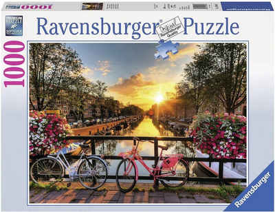 Ravensburger Puzzle Fahrräder in Amsterdam, 1000 Puzzleteile, Made in Germany, FSC® - schützt Wald - weltweit