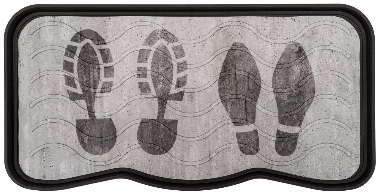 Trend Line Schuhabtropfschale TrendLine Schuhabtropfschale Fußabdrücke 75 x 38 x