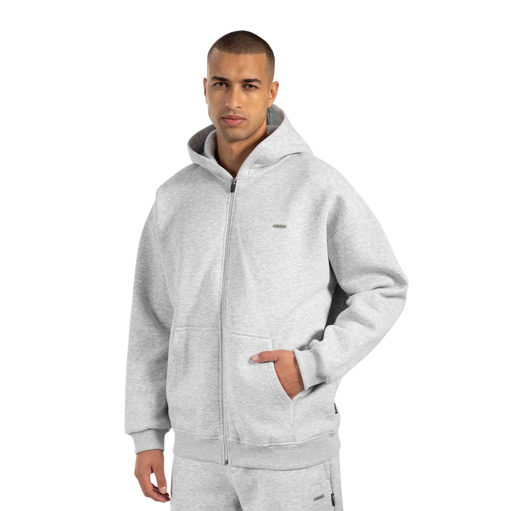 Smilodox Kapuzenstrickjacke Cedrik, Oversize Zip Hoodie, Kapuzenpullover mi günstig online kaufen