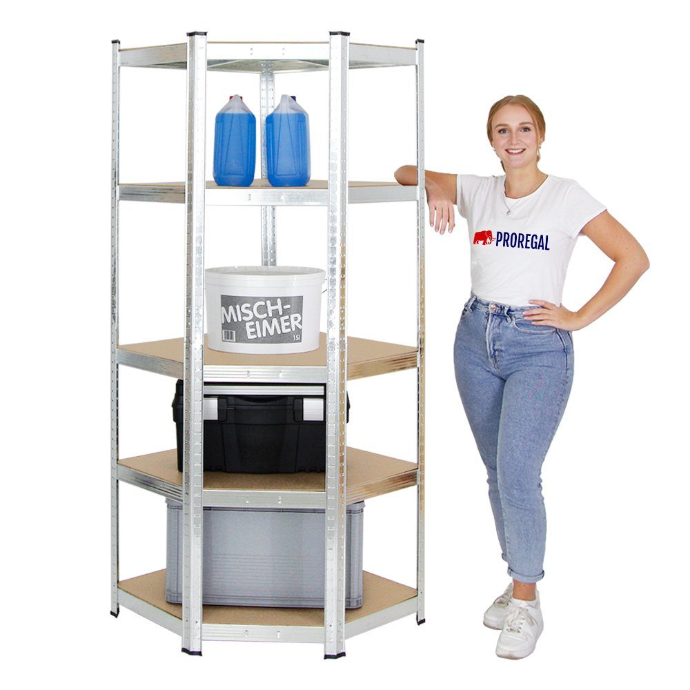PROREGAL® Eckregal Eckregal Ragnar, HxBxT 180x70x40 günstig online kaufen