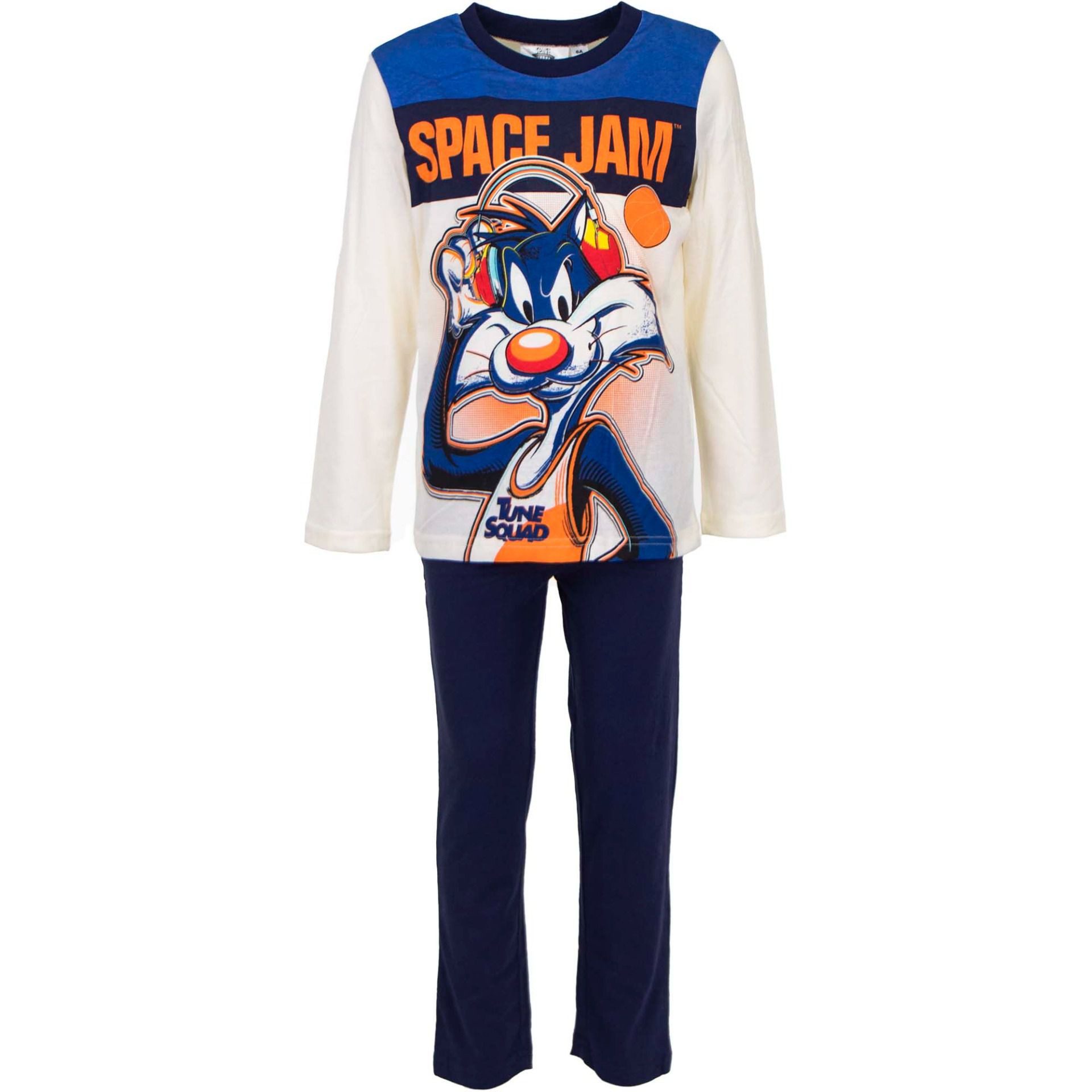 Space Jam Pyjama Schlafoutfit Schlafanzug aus Baumwolle Pyjama-Set für Kinder