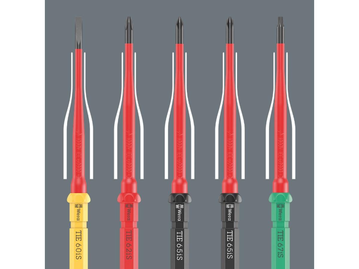 Wera Schraubendreher Kraftform Kompakt VDE Big Pack 1, (Set, 26-tlg), Wechselklingen Set, 2x Kraftform Handhalter 817 in robuster Falttasche – Bild 5 von 5