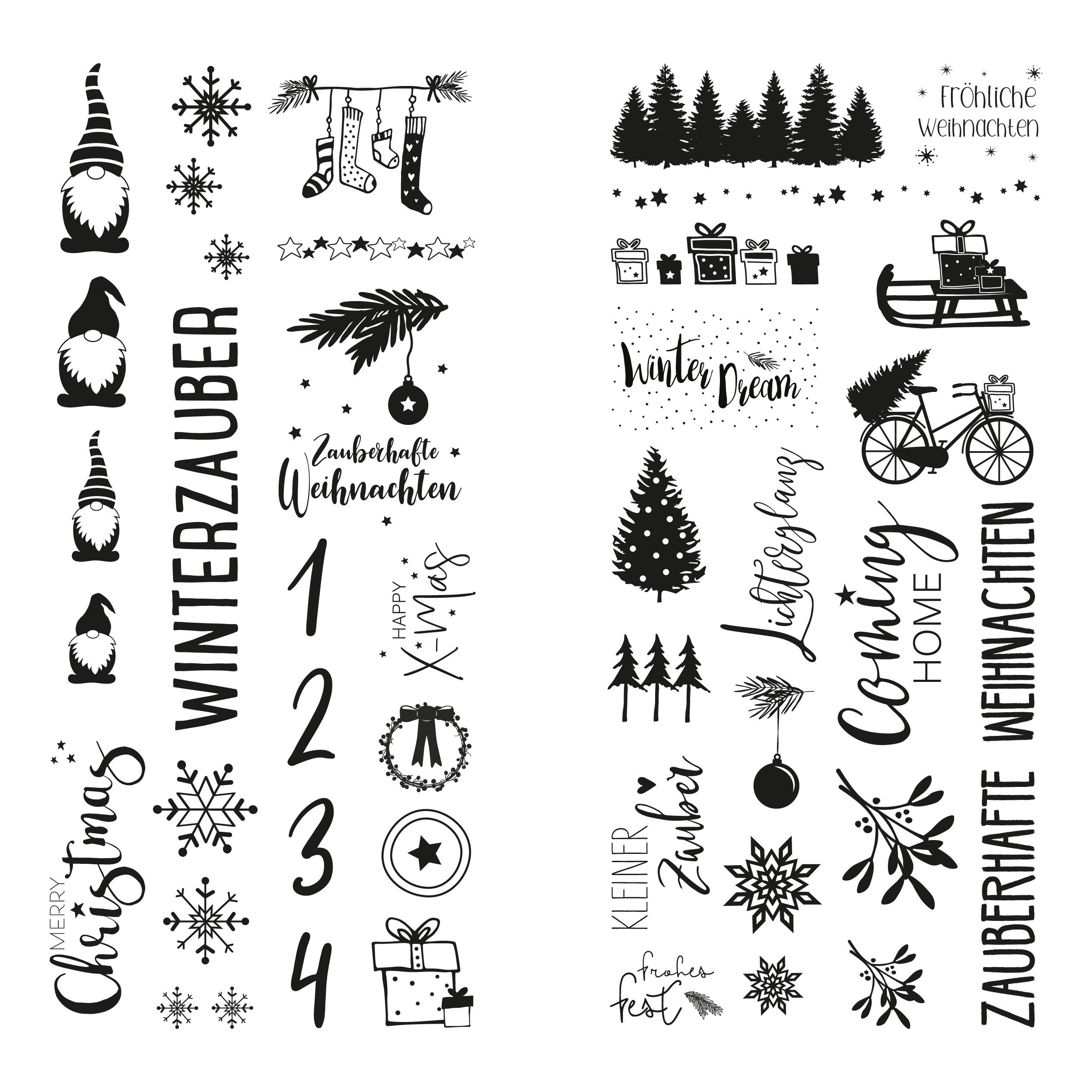 Rayher Sticker Winterzauber, 2 Blatt