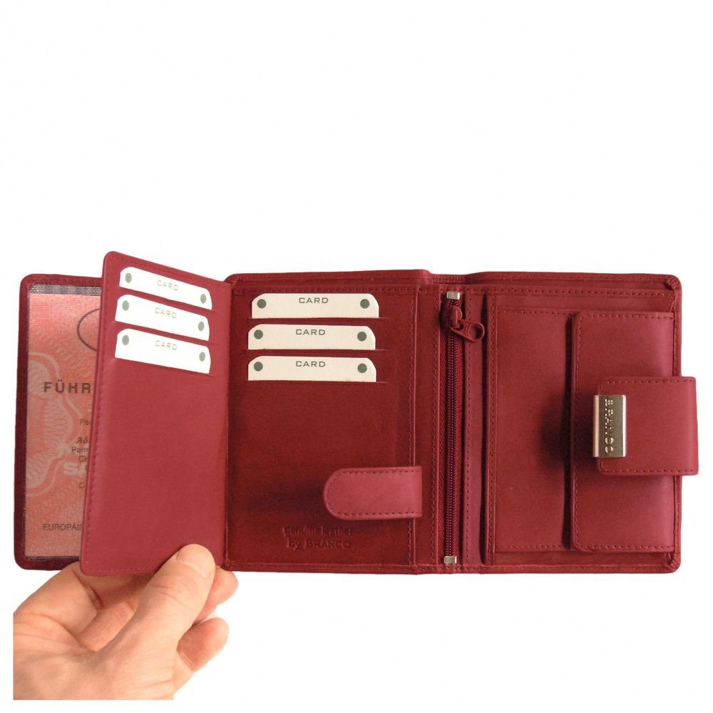 BRANCO Geldbörse Große Damen-Geldbörse / Portemonnaie, Leder, Braun, Branco günstig online kaufen