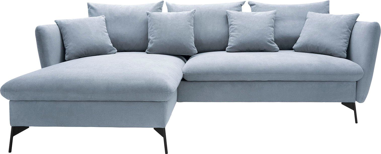 OTTO home Ecksofa LIVORNO,258 cm, L-Form, Schlaffunktion u. Bettkasten (139/224cm), Samt, Struktur, Webstoff. Reduzierter Preis € 999,99. Unverbindliche Preisempfehlung € 1.599,00
