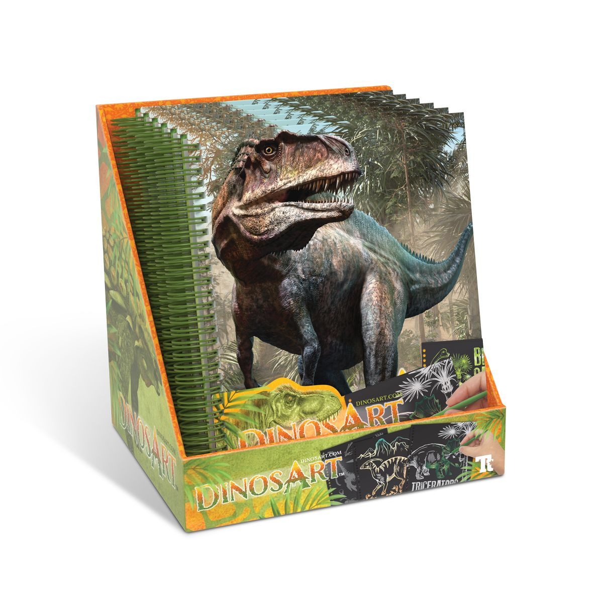 Toynamics Europe Skizzenbuch Kratzbilderbuch DinosArt Kratz-und Zeichenkunst