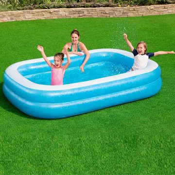 Home4Living Pool Swimmingpool Pool 262x175x51cm aufblasbar Gummipool, Mit Bodenablassventil, 2-Ring Pool