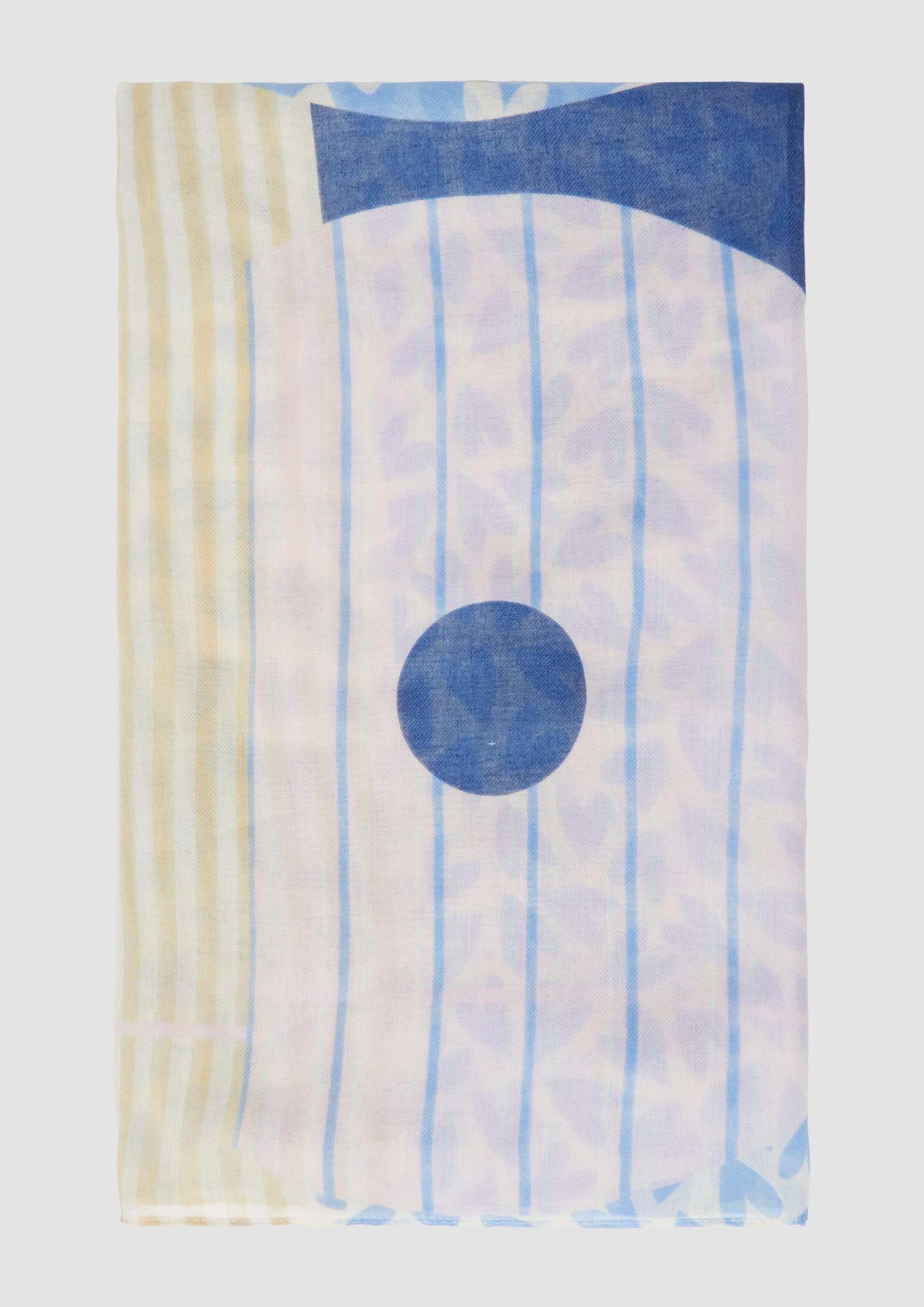 s.Oliver Schal Tuch, Gestreifter Schal mit Mustermix günstig online kaufen