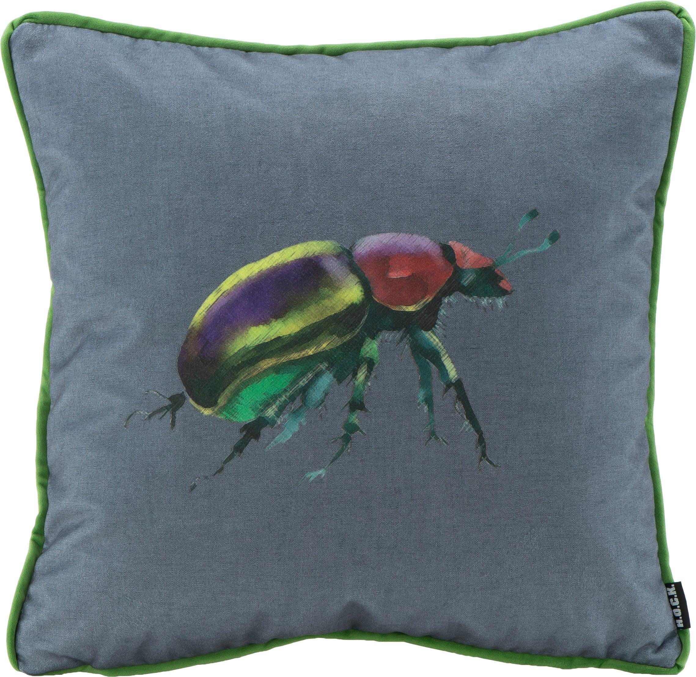 H.O.C.K. Dekokissen Rosenkäfer, changierender Samt, Kissenhülle mit Füllung, 1 Stück. € 37,56