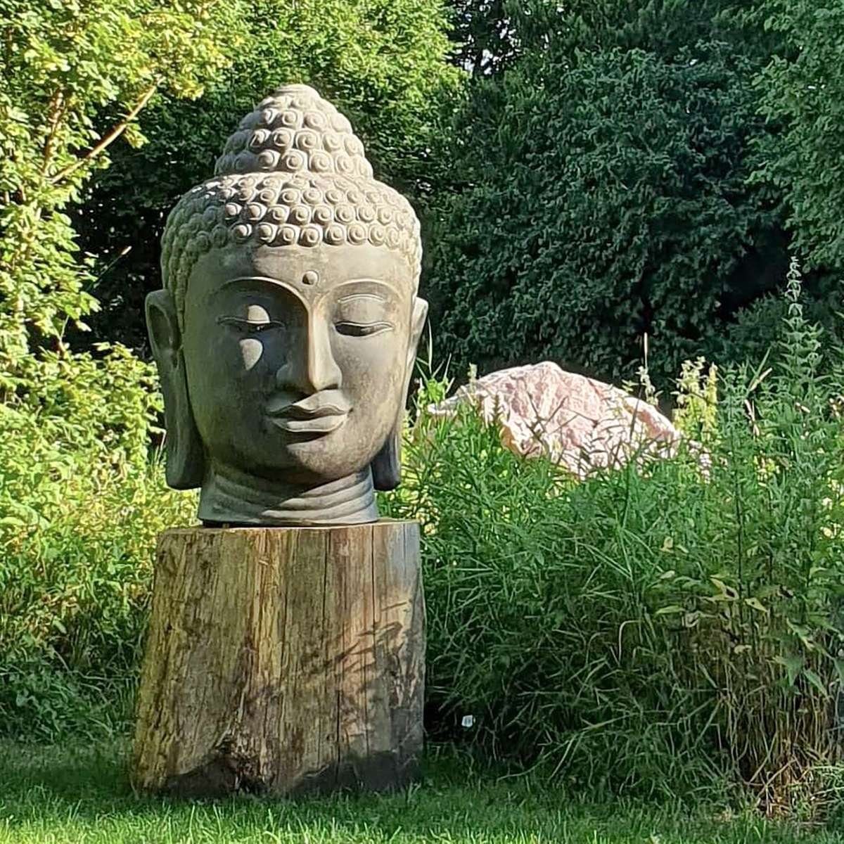 Oriental Galerie Dekofigur XXL Buddha Kopf Figur Gartenfigur aus
